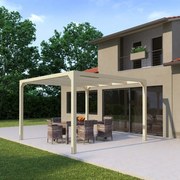 Pergola Andromeda in legno struttura naturale L 380 x P 380 x H 252 cm