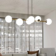 Lampada a sospensione in vetro Gravity EMIBIG LIGHTING, dimmerabile, Ottone / Oro, Soggiorno / Sala da pranzo, Moderno, Lampada a sospensione