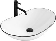 Lavabo da appoggio Rea Royal Black Edge