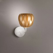 Lampada Da Parete Moderna 1 Luce Queen In Polilux Oro D19 Made In Italy