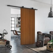Porta scorrevole reversibile Schubert in mdf marrone, L 93 x H 212 cm, con binario Industrial