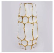 Vaso in ceramica 31,5x15,5 cm oro/bianco
