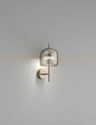 Jube applique a parete s fume' trasparente acciaio satinato l2214 ...