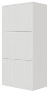 Scarpiera Sospesa Cannettata 3 Ante 50x30x103 Bianco Bali