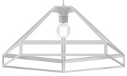 Lampadario Design Diamante bianco paralume bianco E27