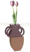 Vaso portafiore decorativo cribbio mocha mousse,viola ametista