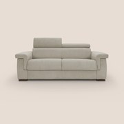Bjorn divano letto sfoderabile con materasso H18 cm e poggiatesta reclinabili in tessuto impermeabile T02 panna