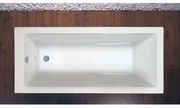 Kamalu - Vasca da bagno rettangolare 180x80cm in acrilico bianco lucido | KM200