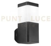 Applique 1xgu10 policarbonato squadrato nero 131x100x242mm i-focus-...