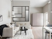Vetrata atelier con specchi 150 x 130 cm in Alluminio termolaccato Nero Stile di design - ELEXIA