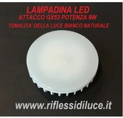 Lampadina led attacco GX53 9W luce bianco naturale 4000°K