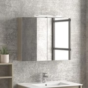 Kamalu - specchiera bagno contenitore in legno 80x13x75 cm sp-80