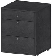 Cassettiera con Ruote DALIA – 47x45x61,2 cm, Colore Report, 3 Cassetti
