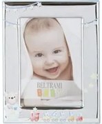 Portafoto bimbo Orsetto trenino foto 10x15 cm Beltrami con argento Miro Silver