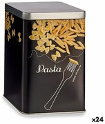 Barattolo Pasta Nero Metallo 1 L (24 Unità)