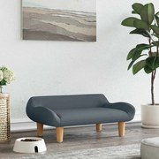 Lettino per cani grigio scuro 70x40x24 cm in tessuto