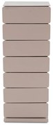 Cassettiera grigia/beige in metallo 37x99x26 cm Joey – Spinder Design