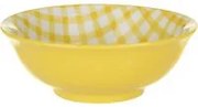 Insalatiera quadretti 21 cm giallo Vichy