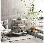 Tavolino LAZANDOS 75x48 cm bianco