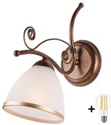 Brilagi - Applique a LED ANTICO 1xE27/60W/230V patina di bronzo