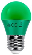 Lampadina Led E27 G45 a sfera 4W Verde Aigostar