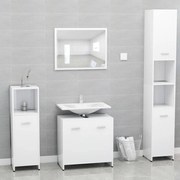 Set mobili da bagno bianco in legno multistrato