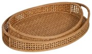 Vassoio Naturale Bambù 56 x 37 x 9,5 cm (2 Unità)