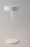 Lampada da tavolo ricaricabile cocktail bianco in metallo led 20,2w...