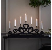 Markslöjd 705966 - Candelabro natalizio NIGHTFALL 7xE10/3W/230V nero/ottone