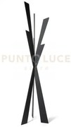 Appendiabiti in stile contemporaneo zeus nero in ferro 40x177cmh