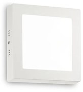 Applique Moderna Square Universal Alluminio-Plastiche Bianco Led 13,5W 3000K D17