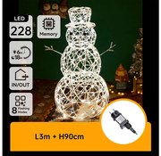 Aigostar-LED Decorazione natalizia per esterni LED/3,6W/31/230V 2700K 90cm IP44 pupazzo di neve