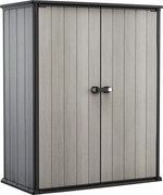 Armadio Porta Attrezzi da Giardino 140x170,4x73,6 cm in Resina Keter Hight Store Grigio...
