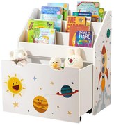 Libreria per bambini ANET bianca con cassetto