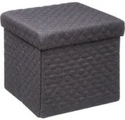 Pouf contenitore pieghevole grigio scuro 31x31 cm