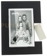 Portafoto di design bliko piccolo nero ,avorio in ferro e polimetil...