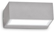 Applique Da Parete Contemporaneo Twin Alluminio Grigio 1 Luce G9 28W Ip44