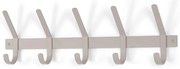 Appendiabiti da parete in metallo grigio-beige Dexter - Spinder Design