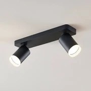 Arcchio Efilius spot soffitto, nero, 2 luci
