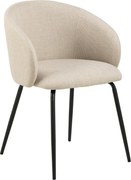 CLARA Beige (tessuto Basel 24)/gambe nere - SEDIA MODERNA IMBOTTITA PER SOGGIORNO/SALA DA PRANZO/UFFICIO LOFT