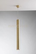 Lampadario a sospensione fluke tonda oro 1 luce attacco gu10 5,5x5,...