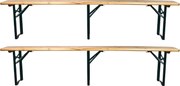 Set 2 Panche Birreria 220x47x25 cm a 3 Gambe...