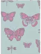Cole & Son Carta da parati Butterflies & Dragonflies - Pink & Blue