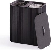 Cesta per il bucato nera in bambù 2x45 l Tota Luxe – Joseph Joseph