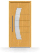 Portoncini in legno, abete chiaro 110, apertura con spinta a sinistra, 850 x 1950 mm, modello Ragusa, configura individualmente