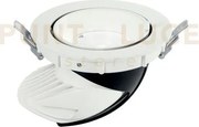 Incasso led delta bianco in alluminio 20w 2600lm 3000k 9x9x12 cm.
