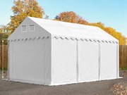 TOOLPORT 4x6 m tenda capannone, altezza 2,6m, PVC 800, telaio perimetrale, bianco, senza statica - (7632BL)