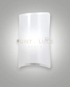 Milton applique bianca 15x26 cm  in vetro e metallo 1 luce attacco e27