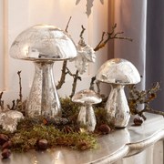 LOBERON Set di 3 funghi decorativi Périgord