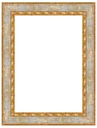 Cornice Rovy bianco e dorato lucido per foto da 35x50 cm